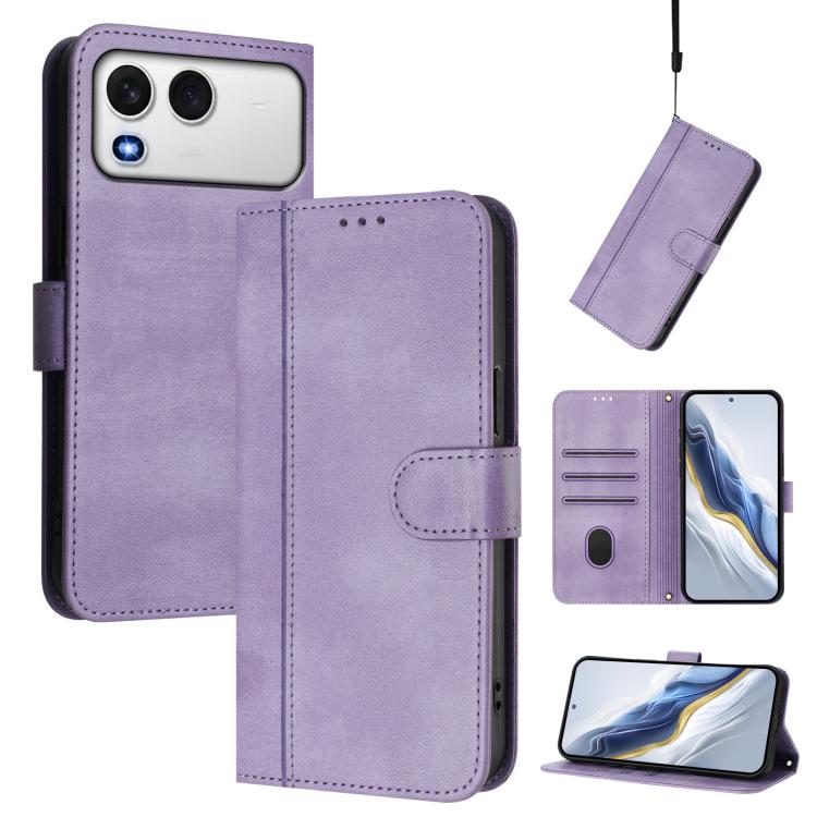 Line Splicing Buckle Retro Leather Phone Case, For itel A200 4G / A200+ 4G, For itel A95 5G, For itel A90 4G, For itel City 100, For itel A58 Lite / A49 Play, For itel P55T 4G / Tecno Spark Go 2024