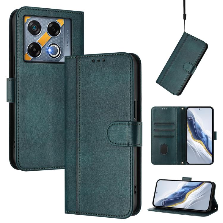 Line Splicing Buckle Retro Leather Phone Case, For Infinix Zero 40 4G / 5G, For Infinix Note 40X 5G, For Infinix Note 40 5G, For Infinix GT 20 Pro 5G, For Infinix Note 40 Pro 4G / 5G / 40 Pro+ 5G, For Infinix Note 40 4G