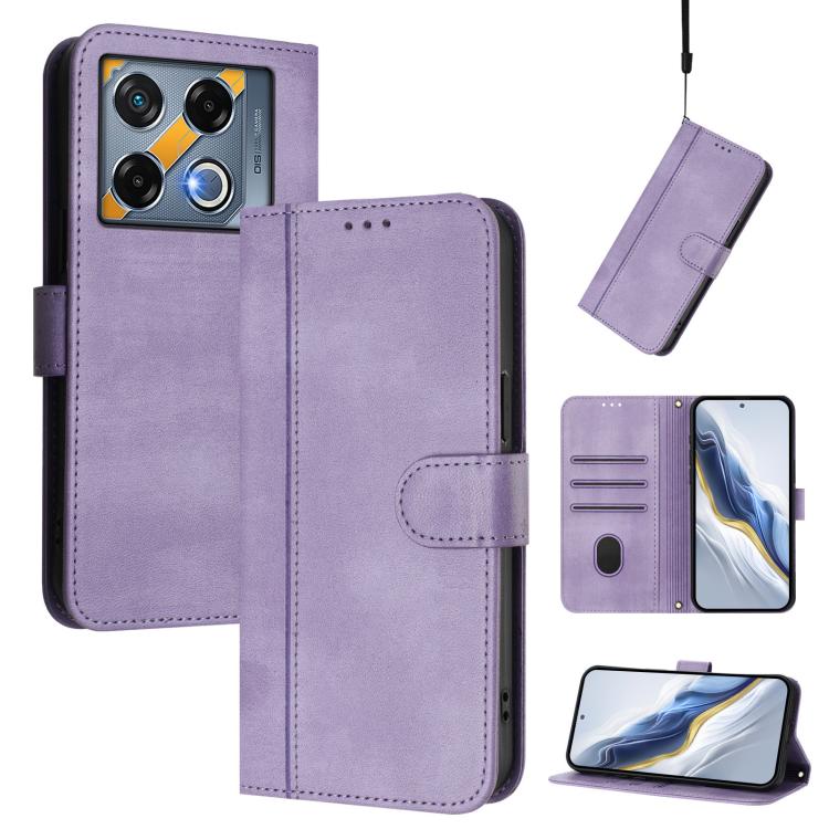 Line Splicing Buckle Retro Leather Phone Case, For Infinix Zero 40 4G / 5G, For Infinix Note 40X 5G, For Infinix Note 40 5G, For Infinix GT 20 Pro 5G, For Infinix Note 40 Pro 4G / 5G / 40 Pro+ 5G, For Infinix Note 40 4G