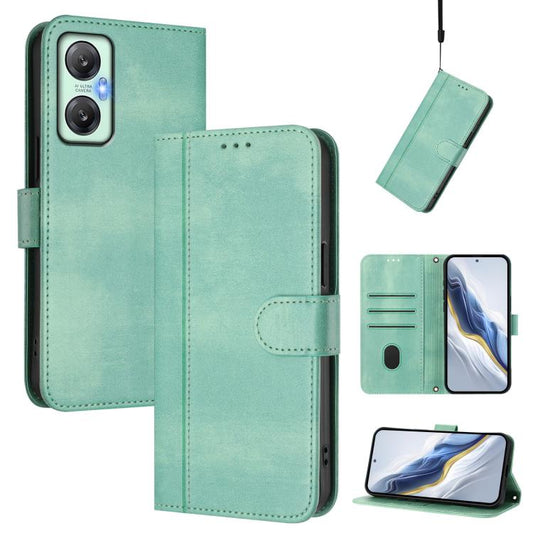 Line Splicing Buckle Retro Leather Phone Case, For Infinix Hot 20 5G, For Infinix Smart 7 / Tecno Pop 7, For Infinix Hot 12i / Hot 20i, For Infinix Hot 20 Play, For Infinix Hot 20 4G, For Infinix Zero 20