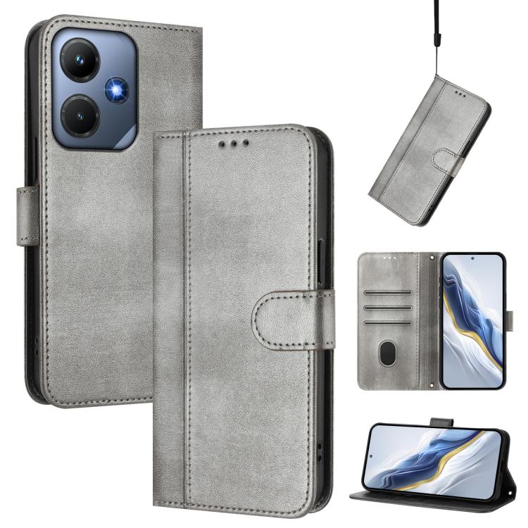 Line Splicing Buckle Retro Leather Phone Case, For Infinix Note 30 4G / 5G, For Infinix Note 30 Pro 4G, For Infinix Note 30 VIP, For Infinix Hot 30i, For Infinix Hot 30 4G, For Infinix Hot 20S / 20 Pro