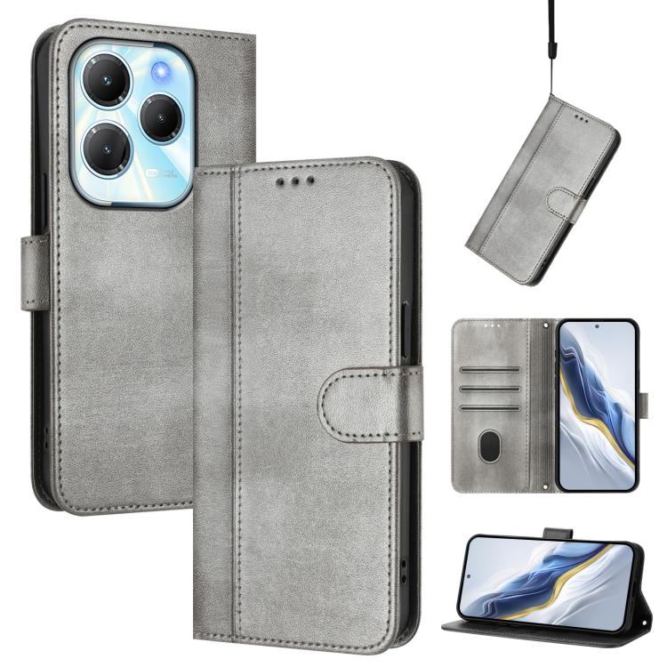 Line Splicing Buckle Retro Leather Phone Case, For Infinix Hot 40 4G / Hot 40 Pro 4G, For Infinix Zero 30 4G, For Infinix Zero 30 5G, For Infinix Hot 30 5G, For Infinix Hot 30 Play 4G / Hot 30 Play NFC, For Infinix Smart 7 Plus / 7 HD / 7 India