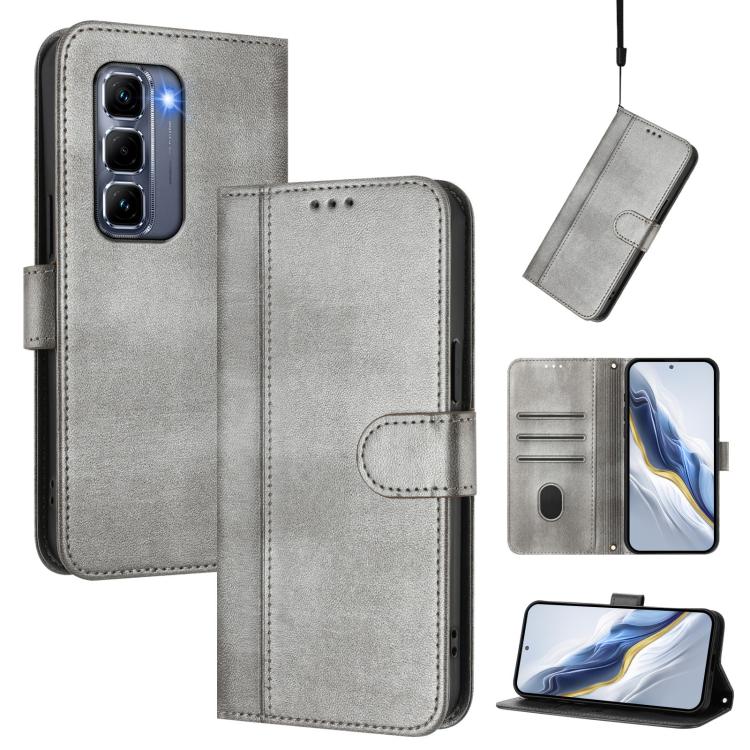 Line Splicing Buckle Retro Leather Phone Case, For Infinix Note 50s, For Infinix Note 50 Pro 4G / 50 4G, For Infinix Hot 50i 4G / Smart 9 4G / 9 HD, For Infinix Hot 50 Pro+ 4G, For Infinix Hot 50 4G, For Infinix Hot 50 5G