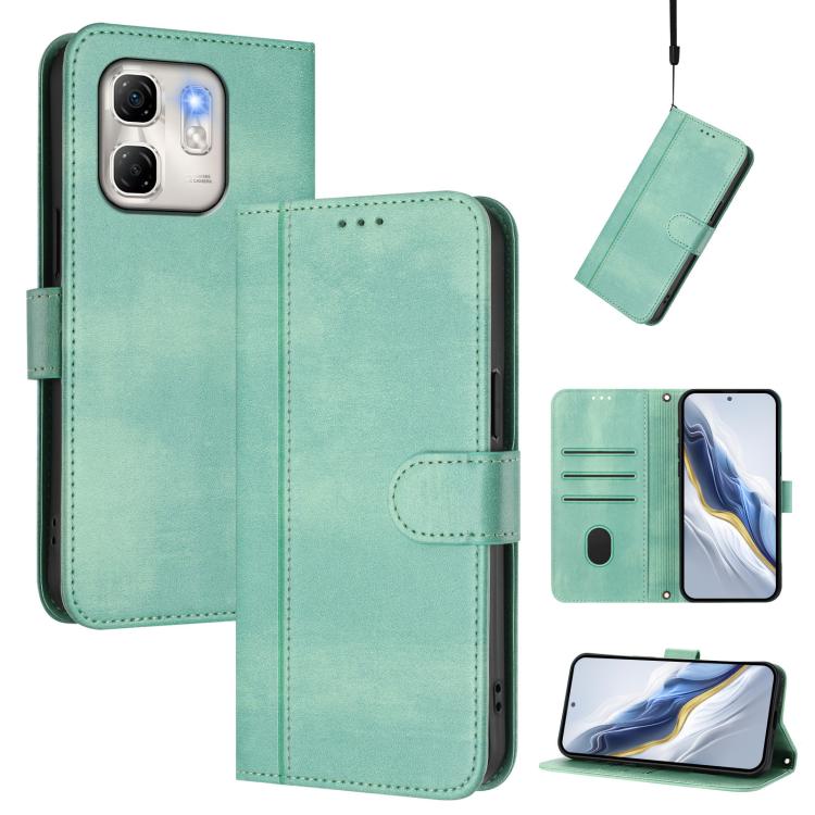 Line Splicing Buckle Retro Leather Phone Case, For Infinix Note 50s, For Infinix Note 50 Pro 4G / 50 4G, For Infinix Hot 50i 4G / Smart 9 4G / 9 HD, For Infinix Hot 50 Pro+ 4G, For Infinix Hot 50 4G, For Infinix Hot 50 5G