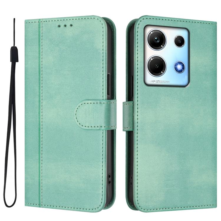 Line Splicing Buckle Retro Leather Phone Case, For Infinix Note 30 4G / 5G, For Infinix Note 30 Pro 4G, For Infinix Note 30 VIP, For Infinix Hot 30i, For Infinix Hot 30 4G, For Infinix Hot 20S / 20 Pro