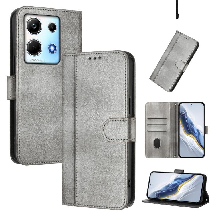 Line Splicing Buckle Retro Leather Phone Case, For Infinix Note 30 4G / 5G, For Infinix Note 30 Pro 4G, For Infinix Note 30 VIP, For Infinix Hot 30i, For Infinix Hot 30 4G, For Infinix Hot 20S / 20 Pro