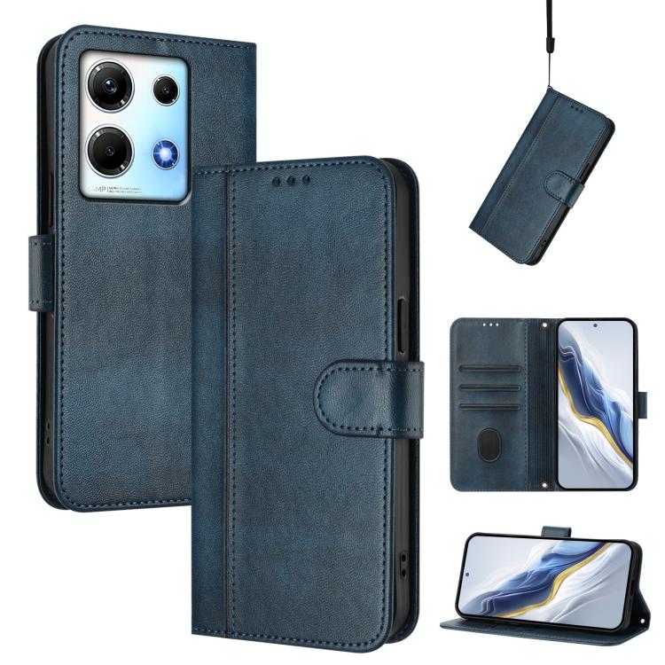 Line Splicing Buckle Retro Leather Phone Case, For Infinix Note 30 4G / 5G, For Infinix Note 30 Pro 4G, For Infinix Note 30 VIP, For Infinix Hot 30i, For Infinix Hot 30 4G, For Infinix Hot 20S / 20 Pro