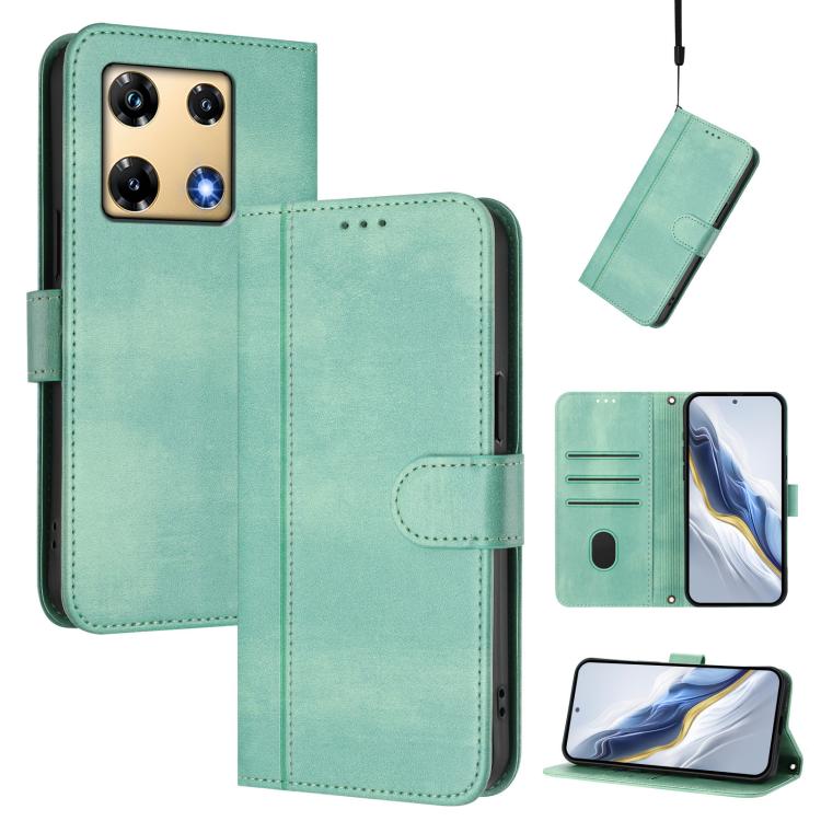 Line Splicing Buckle Retro Leather Phone Case, For Infinix Note 30 4G / 5G, For Infinix Note 30 Pro 4G, For Infinix Note 30 VIP, For Infinix Hot 30i, For Infinix Hot 30 4G, For Infinix Hot 20S / 20 Pro