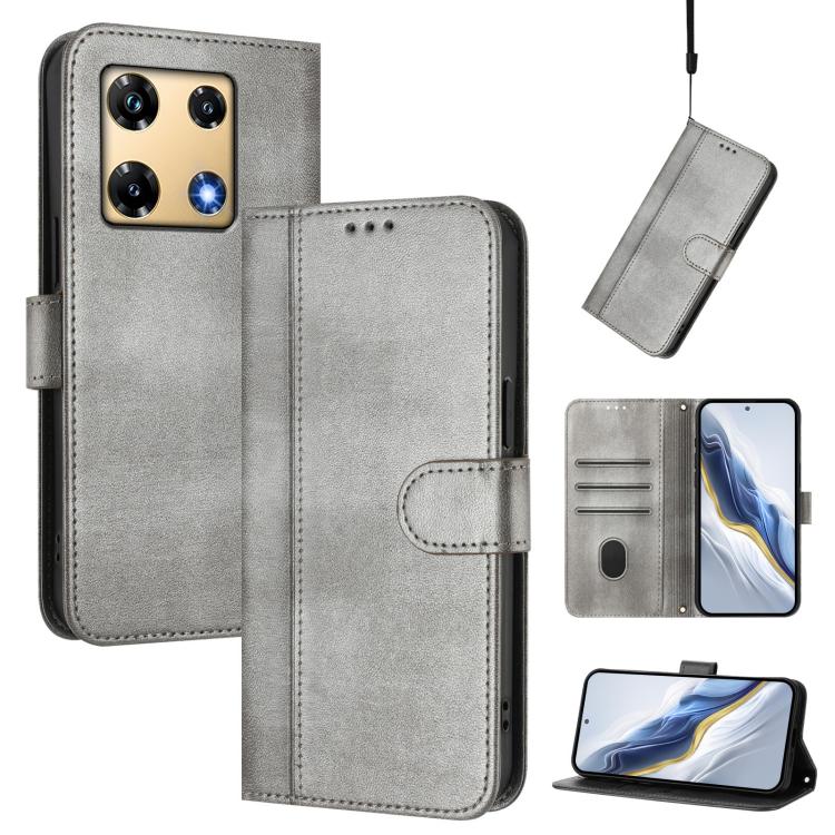 Line Splicing Buckle Retro Leather Phone Case, For Infinix Note 30 4G / 5G, For Infinix Note 30 Pro 4G, For Infinix Note 30 VIP, For Infinix Hot 30i, For Infinix Hot 30 4G, For Infinix Hot 20S / 20 Pro