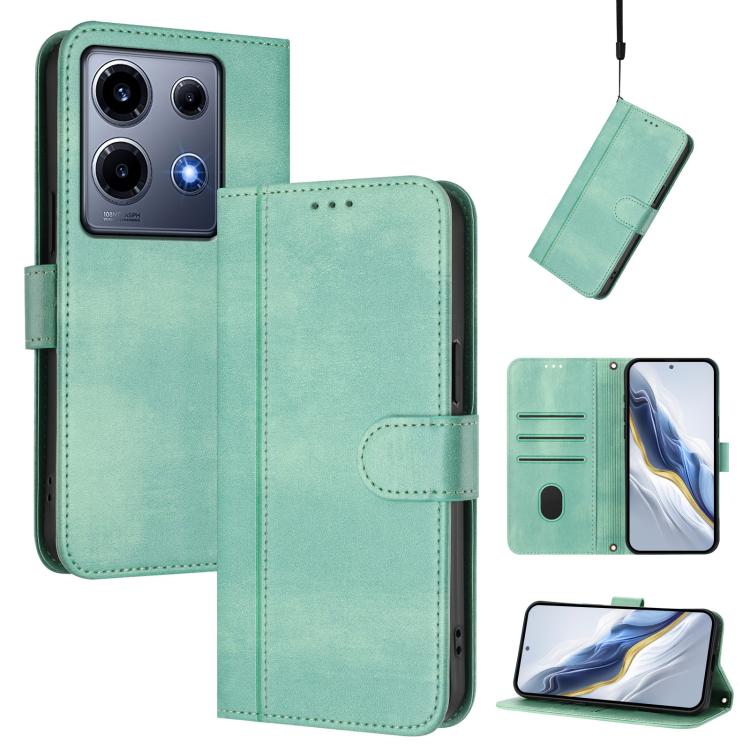Line Splicing Buckle Retro Leather Phone Case, For Infinix Note 30 4G / 5G, For Infinix Note 30 Pro 4G, For Infinix Note 30 VIP, For Infinix Hot 30i, For Infinix Hot 30 4G, For Infinix Hot 20S / 20 Pro