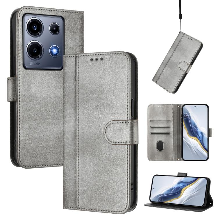Line Splicing Buckle Retro Leather Phone Case, For Infinix Note 30 4G / 5G, For Infinix Note 30 Pro 4G, For Infinix Note 30 VIP, For Infinix Hot 30i, For Infinix Hot 30 4G, For Infinix Hot 20S / 20 Pro