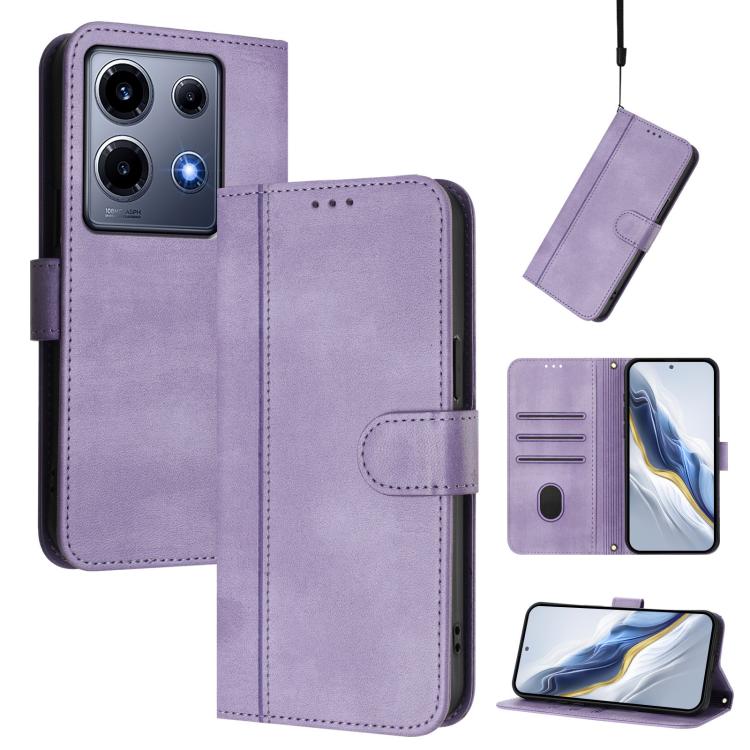 Line Splicing Buckle Retro Leather Phone Case, For Infinix Note 30 4G / 5G, For Infinix Note 30 Pro 4G, For Infinix Note 30 VIP, For Infinix Hot 30i, For Infinix Hot 30 4G, For Infinix Hot 20S / 20 Pro