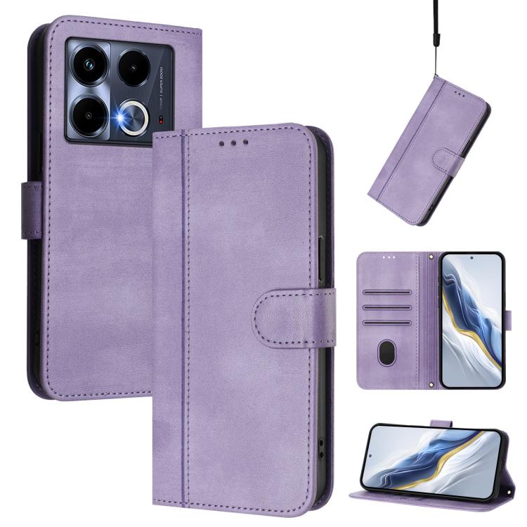 Line Splicing Buckle Retro Leather Phone Case, For Infinix Zero 40 4G / 5G, For Infinix Note 40X 5G, For Infinix Note 40 5G, For Infinix GT 20 Pro 5G, For Infinix Note 40 Pro 4G / 5G / 40 Pro+ 5G, For Infinix Note 40 4G