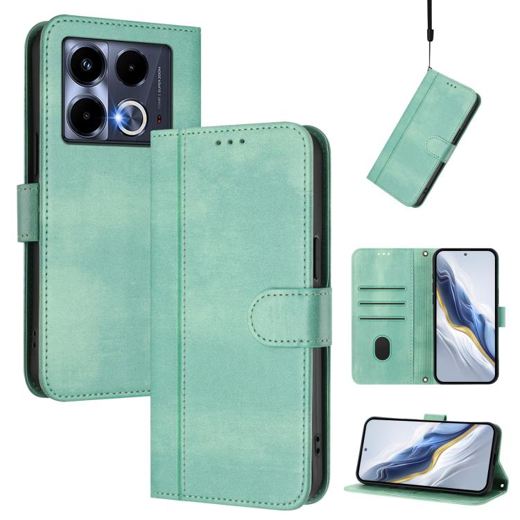 Line Splicing Buckle Retro Leather Phone Case, For Infinix Zero 40 4G / 5G, For Infinix Note 40X 5G, For Infinix Note 40 5G, For Infinix GT 20 Pro 5G, For Infinix Note 40 Pro 4G / 5G / 40 Pro+ 5G, For Infinix Note 40 4G