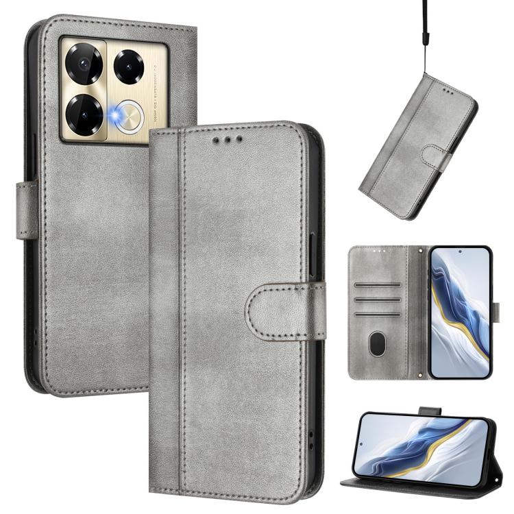 Line Splicing Buckle Retro Leather Phone Case, For Infinix Zero 40 4G / 5G, For Infinix Note 40X 5G, For Infinix Note 40 5G, For Infinix GT 20 Pro 5G, For Infinix Note 40 Pro 4G / 5G / 40 Pro+ 5G, For Infinix Note 40 4G