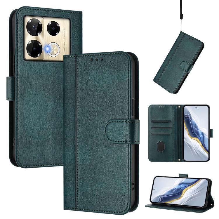 Line Splicing Buckle Retro Leather Phone Case, For Infinix Zero 40 4G / 5G, For Infinix Note 40X 5G, For Infinix Note 40 5G, For Infinix GT 20 Pro 5G, For Infinix Note 40 Pro 4G / 5G / 40 Pro+ 5G, For Infinix Note 40 4G