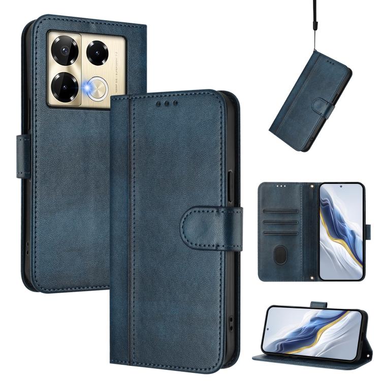 Line Splicing Buckle Retro Leather Phone Case, For Infinix Zero 40 4G / 5G, For Infinix Note 40X 5G, For Infinix Note 40 5G, For Infinix GT 20 Pro 5G, For Infinix Note 40 Pro 4G / 5G / 40 Pro+ 5G, For Infinix Note 40 4G