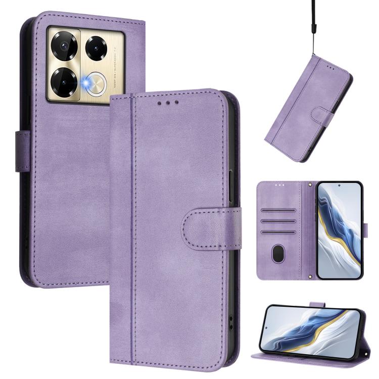 Line Splicing Buckle Retro Leather Phone Case, For Infinix Zero 40 4G / 5G, For Infinix Note 40X 5G, For Infinix Note 40 5G, For Infinix GT 20 Pro 5G, For Infinix Note 40 Pro 4G / 5G / 40 Pro+ 5G, For Infinix Note 40 4G