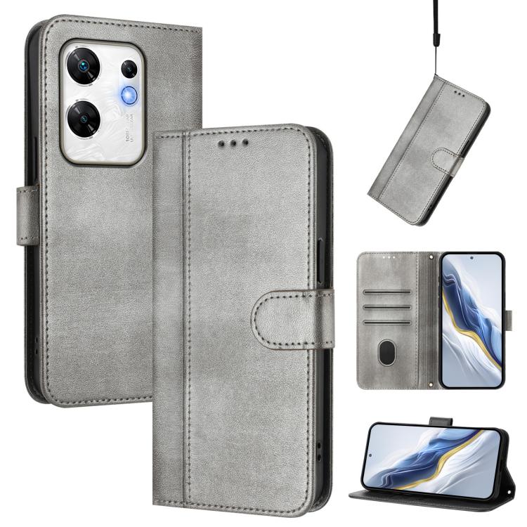 Line Splicing Buckle Retro Leather Phone Case, For Infinix Hot 40 4G / Hot 40 Pro 4G, For Infinix Zero 30 4G, For Infinix Zero 30 5G, For Infinix Hot 30 5G, For Infinix Hot 30 Play 4G / Hot 30 Play NFC, For Infinix Smart 7 Plus / 7 HD / 7 India