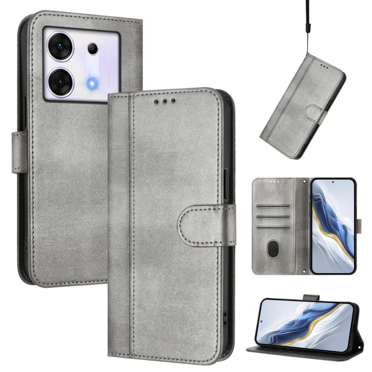 Line Splicing Buckle Retro Leather Phone Case, For Infinix Hot 40 4G / Hot 40 Pro 4G, For Infinix Zero 30 4G, For Infinix Zero 30 5G, For Infinix Hot 30 5G, For Infinix Hot 30 Play 4G / Hot 30 Play NFC, For Infinix Smart 7 Plus / 7 HD / 7 India