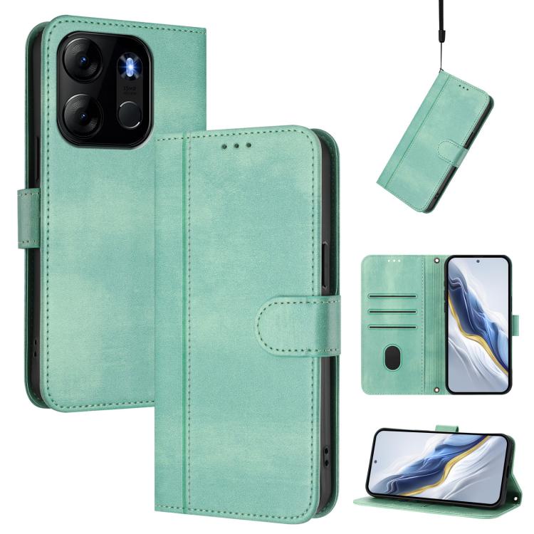 Line Splicing Buckle Retro Leather Phone Case, For Infinix Hot 20 5G, For Infinix Smart 7 / Tecno Pop 7, For Infinix Hot 12i / Hot 20i, For Infinix Hot 20 Play, For Infinix Hot 20 4G, For Infinix Zero 20