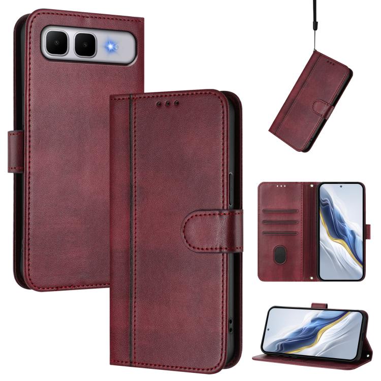 Line Splicing Buckle Retro Leather Phone Case, For Infinix GT 50 Pro 5G, For Infinix Note Edge 5G Global, For Infinix Smart 20 4G / X6840, For Infinix Note 60 5G / Note 60 Pro 5G, For Infinix Smart 10 Plus, For Infinix GT 30 Pro