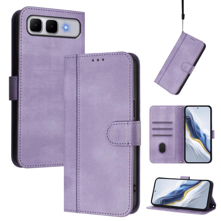 Line Splicing Buckle Retro Leather Phone Case, For Infinix GT 50 Pro 5G, For Infinix Note Edge 5G Global, For Infinix Smart 20 4G / X6840, For Infinix Note 60 5G / Note 60 Pro 5G, For Infinix Smart 10 Plus, For Infinix GT 30 Pro