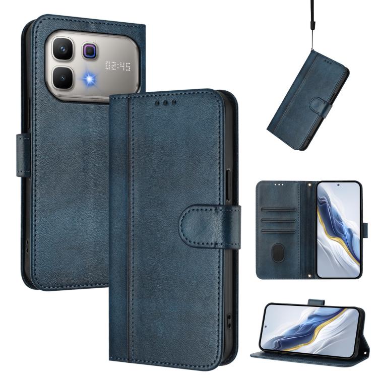 Line Splicing Buckle Retro Leather Phone Case, For Infinix GT 50 Pro 5G, For Infinix Note Edge 5G Global, For Infinix Smart 20 4G / X6840, For Infinix Note 60 5G / Note 60 Pro 5G, For Infinix Smart 10 Plus, For Infinix GT 30 Pro