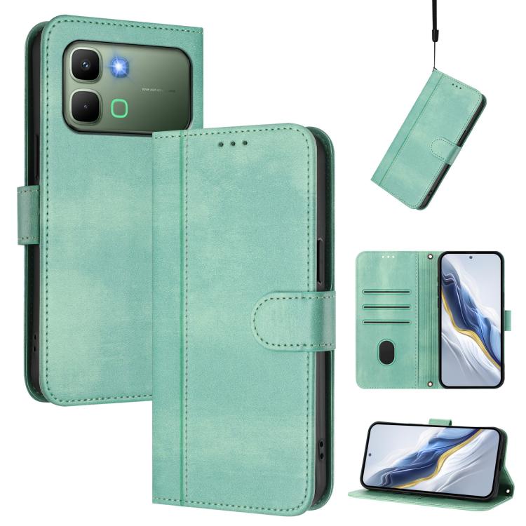 Line Splicing Buckle Retro Leather Phone Case, For Infinix GT 50 Pro 5G, For Infinix Note Edge 5G Global, For Infinix Smart 20 4G / X6840, For Infinix Note 60 5G / Note 60 Pro 5G, For Infinix Smart 10 Plus, For Infinix GT 30 Pro