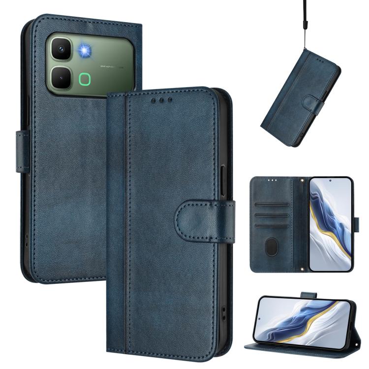 Line Splicing Buckle Retro Leather Phone Case, For Infinix GT 50 Pro 5G, For Infinix Note Edge 5G Global, For Infinix Smart 20 4G / X6840, For Infinix Note 60 5G / Note 60 Pro 5G, For Infinix Smart 10 Plus, For Infinix GT 30 Pro