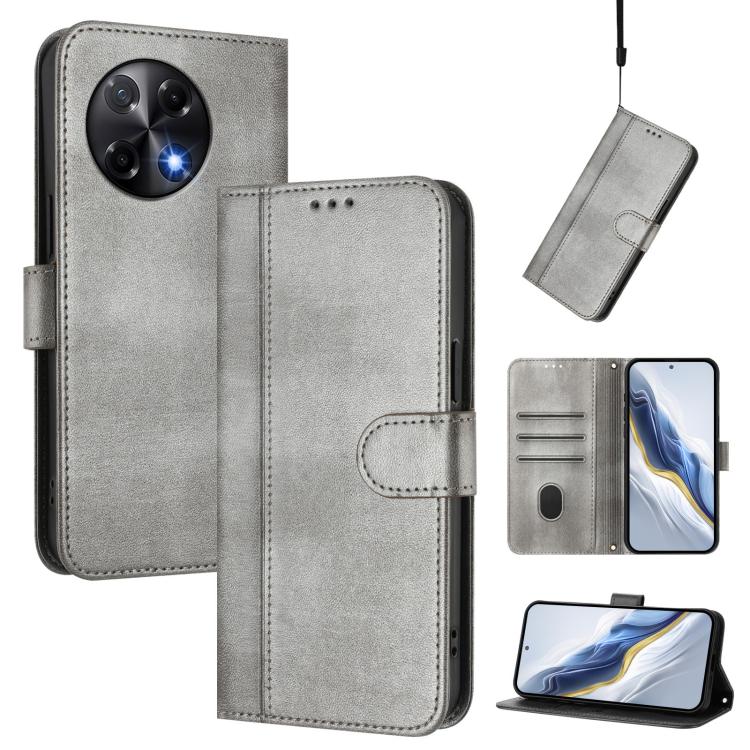 Line Splicing Buckle Retro Leather Phone Case, For Tecno Camon 40 Premier, For Tecno Camon 40 4G, For Tecno Spark 30C 5G / Pop 9 5G, For Tecno Camon 30S / 30S Pro, For Tecno Spark 30 Pro 4G, For Tecno Pova 6 Neo 5G / Spark 30 5G