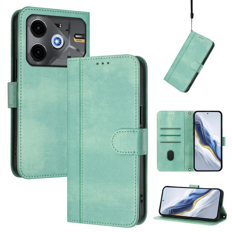 Line Splicing Buckle Retro Leather Phone Case, For Tecno Camon 40 Premier, For Tecno Camon 40 4G, For Tecno Spark 30C 5G / Pop 9 5G, For Tecno Camon 30S / 30S Pro, For Tecno Spark 30 Pro 4G, For Tecno Pova 6 Neo 5G / Spark 30 5G