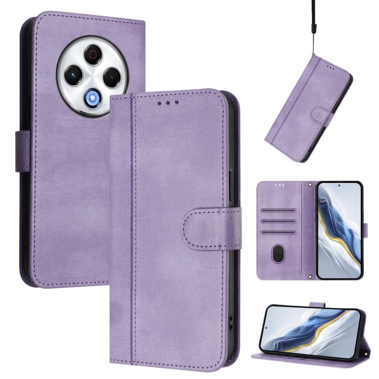 Line Splicing Buckle Retro Leather Phone Case, For Tecno Spark 30 4G, For Tecno Spark Go 5G 2025 / Infinix Hot 60i, For Tecno Spark 30C 4G, For Tecno Spark 20 Pro 5G, For Tecno Pop 6C, For Tecno Spark 10 Pro Magic Magenta