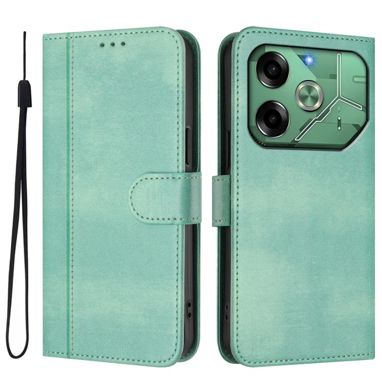 Line Splicing Buckle Retro Leather Phone Case, For Tecno Pova 6 4G, For Tecno Pova 6 5G / 6 Pro 5G, For Tecno Camon 30 Pro 5G, For Tecno Camon 30 Premier, For Tecno Camon 30 5G, For Tecno Camon 30 4G