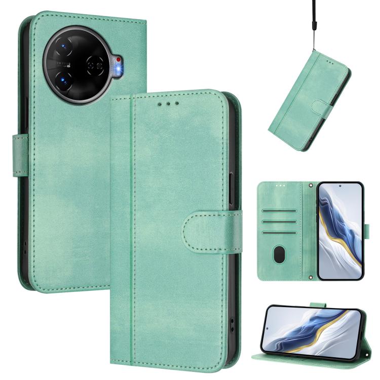 Line Splicing Buckle Retro Leather Phone Case, For Tecno Pova 6 4G, For Tecno Pova 6 5G / 6 Pro 5G, For Tecno Camon 30 Pro 5G, For Tecno Camon 30 Premier, For Tecno Camon 30 5G, For Tecno Camon 30 4G