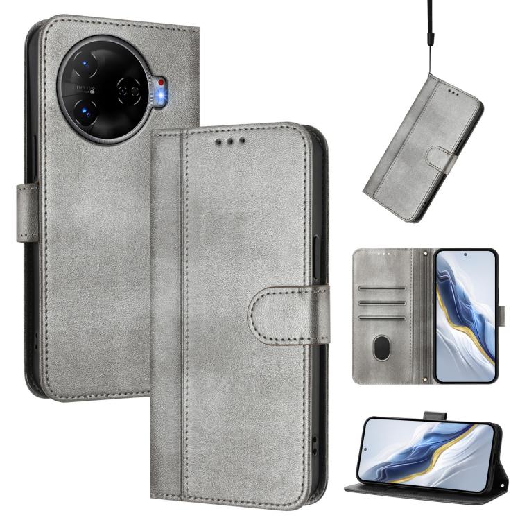 Line Splicing Buckle Retro Leather Phone Case, For Tecno Pova 6 4G, For Tecno Pova 6 5G / 6 Pro 5G, For Tecno Camon 30 Pro 5G, For Tecno Camon 30 Premier, For Tecno Camon 30 5G, For Tecno Camon 30 4G