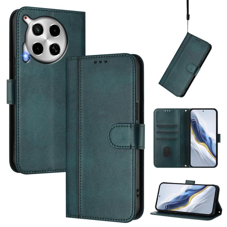 Line Splicing Buckle Retro Leather Phone Case, For Tecno Pova 6 4G, For Tecno Pova 6 5G / 6 Pro 5G, For Tecno Camon 30 Pro 5G, For Tecno Camon 30 Premier, For Tecno Camon 30 5G, For Tecno Camon 30 4G