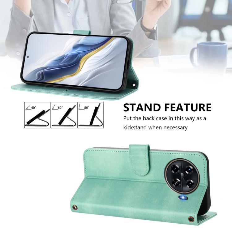 Line Splicing Buckle Retro Leather Phone Case, For Tecno Spark 20 Pro+ 4G, For Tecno Pova 5 Pro 5G, For Tecno Pova Neo 3, For Tecno Pova 5, For Tecno Camon 20 Premier 5G, For Tecno Camon 20 Pro 5G