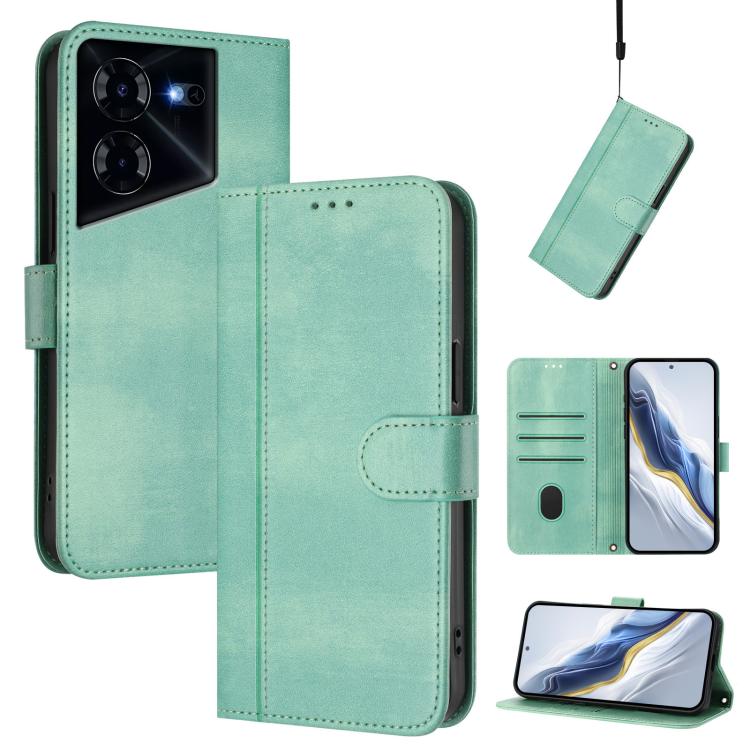 Line Splicing Buckle Retro Leather Phone Case, For Tecno Spark 20 Pro+ 4G, For Tecno Pova 5 Pro 5G, For Tecno Pova Neo 3, For Tecno Pova 5, For Tecno Camon 20 Premier 5G, For Tecno Camon 20 Pro 5G