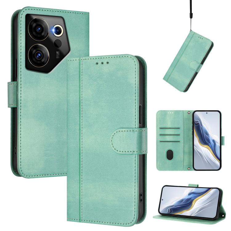 Line Splicing Buckle Retro Leather Phone Case, For Tecno Spark 20 Pro+ 4G, For Tecno Pova 5 Pro 5G, For Tecno Pova Neo 3, For Tecno Pova 5, For Tecno Camon 20 Premier 5G, For Tecno Camon 20 Pro 5G