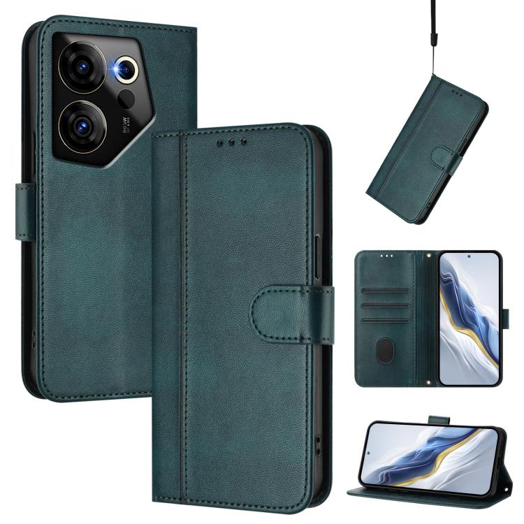 Line Splicing Buckle Retro Leather Phone Case, For Tecno Spark 20 Pro+ 4G, For Tecno Pova 5 Pro 5G, For Tecno Pova Neo 3, For Tecno Pova 5, For Tecno Camon 20 Premier 5G, For Tecno Camon 20 Pro 5G