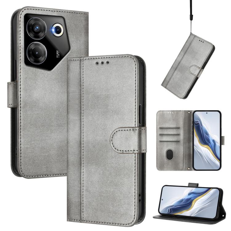 Line Splicing Buckle Retro Leather Phone Case, For Tecno Spark 20 Pro+ 4G, For Tecno Pova 5 Pro 5G, For Tecno Pova Neo 3, For Tecno Pova 5, For Tecno Camon 20 Premier 5G, For Tecno Camon 20 Pro 5G