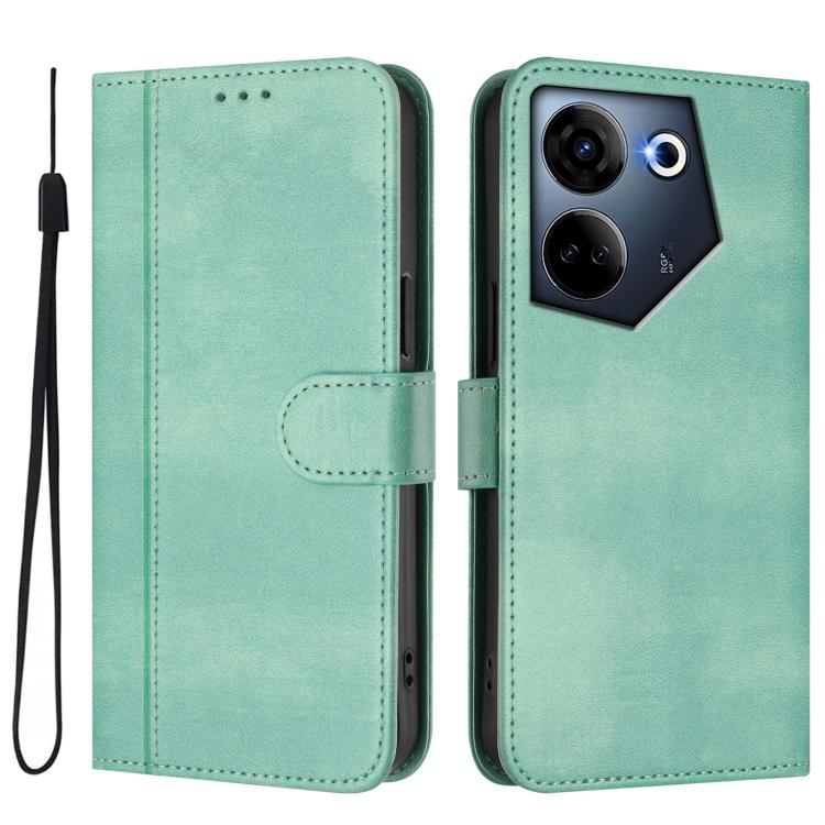 Line Splicing Buckle Retro Leather Phone Case, For Tecno Camon 20 / 20 Pro 4G, For Tecno Spark 10 5G, For Tecno Spark 10C / 10 4G, For Tecno Spark 10 Pro 4G, For Tecno Camon 19 / 19 Pro 5G, For Tecno Pova 4 Pro