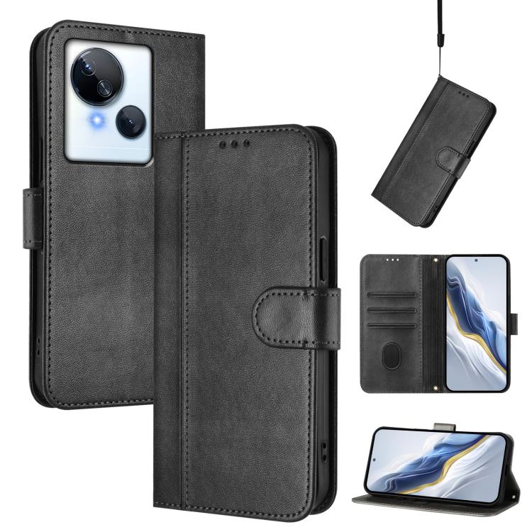 Line Splicing Buckle Retro Leather Phone Case, For Tecno Camon 20 / 20 Pro 4G, For Tecno Spark 10 5G, For Tecno Spark 10C / 10 4G, For Tecno Spark 10 Pro 4G, For Tecno Camon 19 / 19 Pro 5G, For Tecno Pova 4 Pro