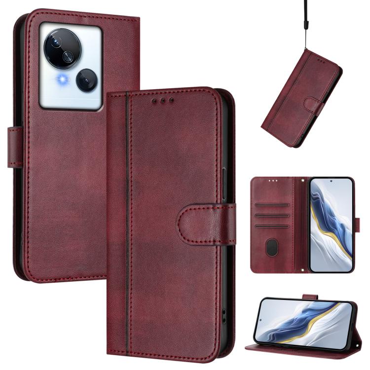 Line Splicing Buckle Retro Leather Phone Case, For Tecno Camon 20 / 20 Pro 4G, For Tecno Spark 10 5G, For Tecno Spark 10C / 10 4G, For Tecno Spark 10 Pro 4G, For Tecno Camon 19 / 19 Pro 5G, For Tecno Pova 4 Pro