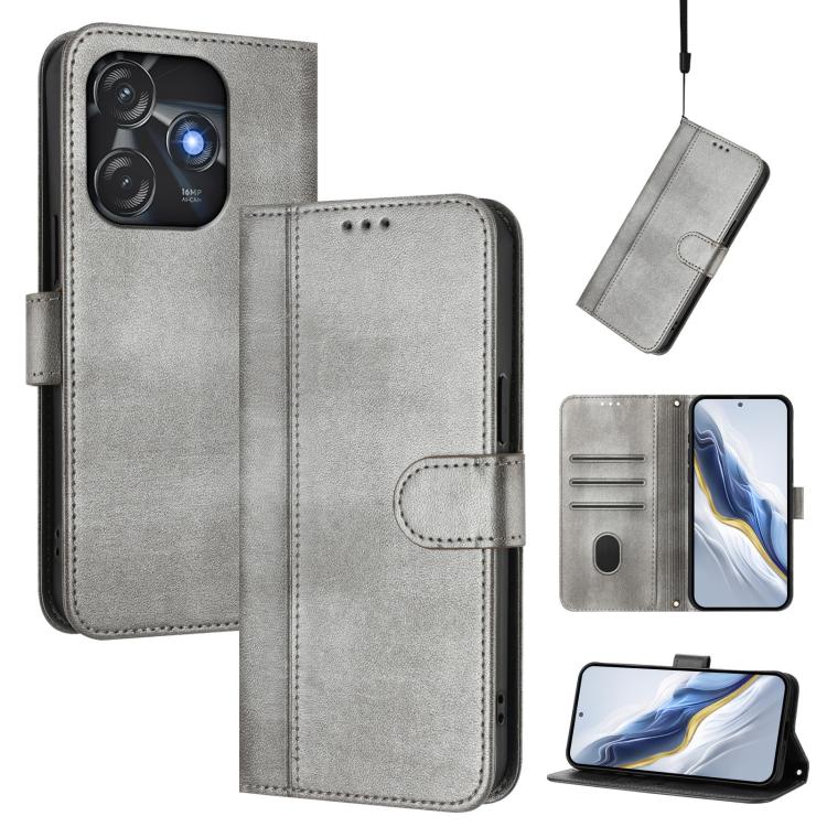 Line Splicing Buckle Retro Leather Phone Case, For Tecno Camon 20 / 20 Pro 4G, For Tecno Spark 10 5G, For Tecno Spark 10C / 10 4G, For Tecno Spark 10 Pro 4G, For Tecno Camon 19 / 19 Pro 5G, For Tecno Pova 4 Pro