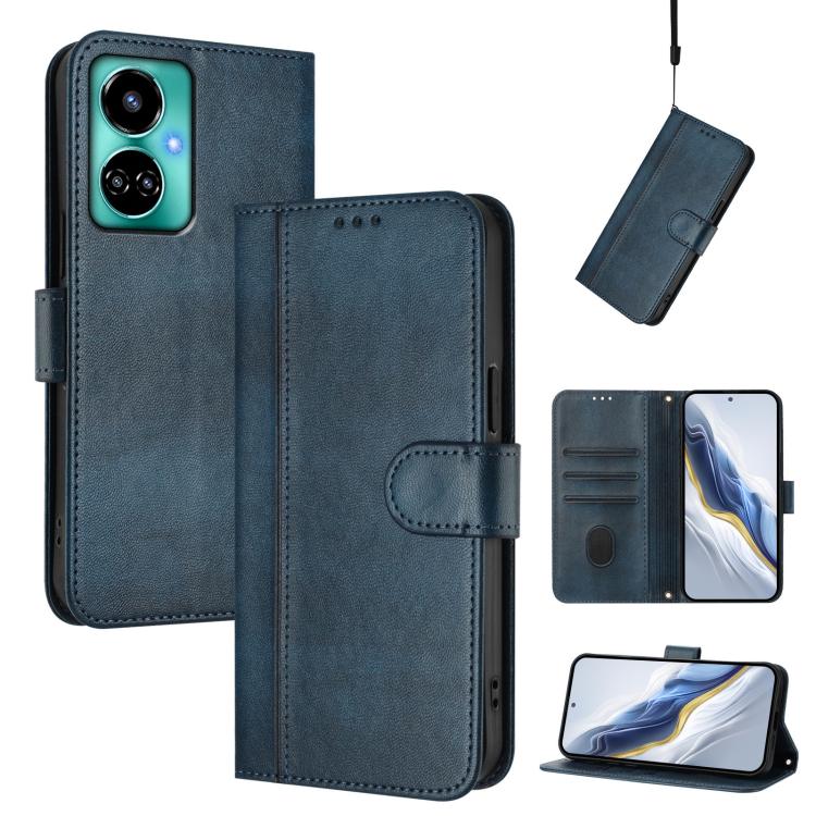 Line Splicing Buckle Retro Leather Phone Case, For Tecno Camon 20 / 20 Pro 4G, For Tecno Spark 10 5G, For Tecno Spark 10C / 10 4G, For Tecno Spark 10 Pro 4G, For Tecno Camon 19 / 19 Pro 5G, For Tecno Pova 4 Pro