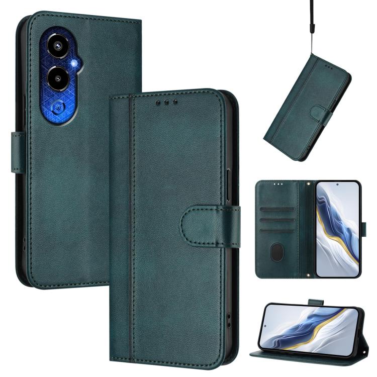 Line Splicing Buckle Retro Leather Phone Case, For Tecno Camon 20 / 20 Pro 4G, For Tecno Spark 10 5G, For Tecno Spark 10C / 10 4G, For Tecno Spark 10 Pro 4G, For Tecno Camon 19 / 19 Pro 5G, For Tecno Pova 4 Pro