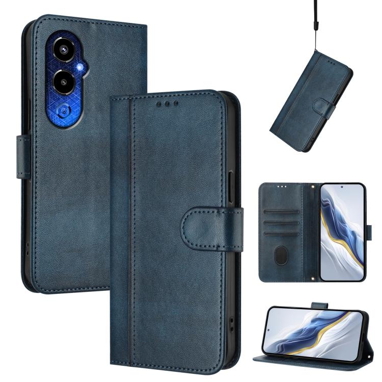 Line Splicing Buckle Retro Leather Phone Case, For Tecno Camon 20 / 20 Pro 4G, For Tecno Spark 10 5G, For Tecno Spark 10C / 10 4G, For Tecno Spark 10 Pro 4G, For Tecno Camon 19 / 19 Pro 5G, For Tecno Pova 4 Pro