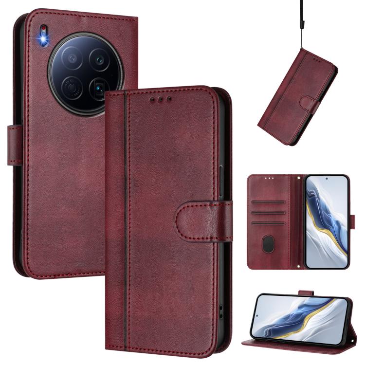 Line Splicing Buckle Retro Leather Phone Case, For Tecno Camon 40 Premier, For Tecno Camon 40 4G, For Tecno Spark 30C 5G / Pop 9 5G, For Tecno Camon 30S / 30S Pro, For Tecno Spark 30 Pro 4G, For Tecno Pova 6 Neo 5G / Spark 30 5G